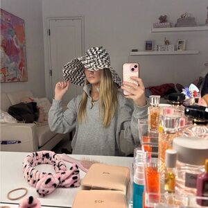 Roberta Roller Rabbit Black and White Wave Hat